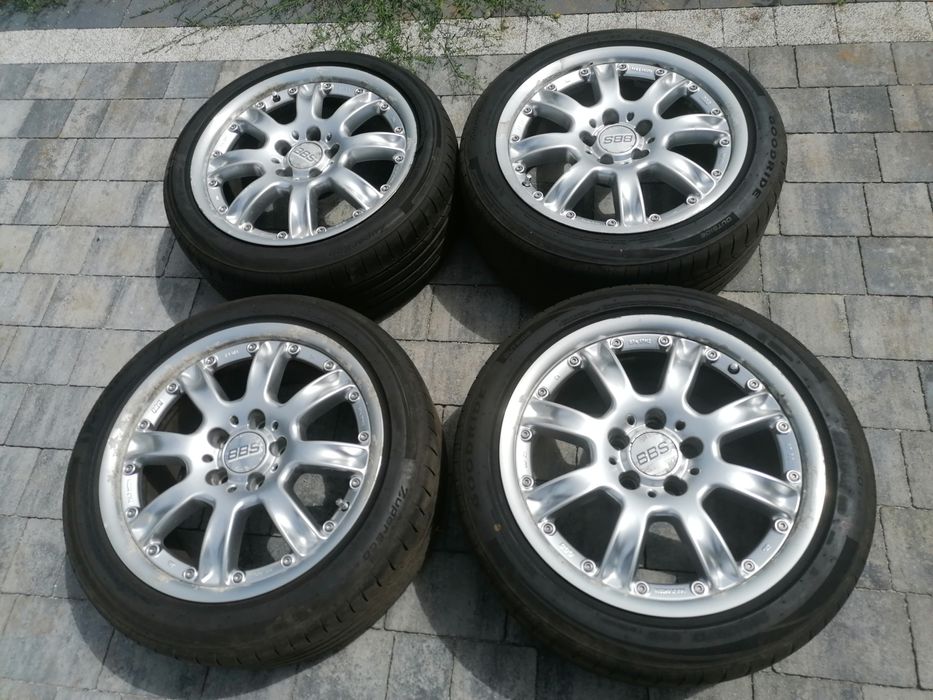 Alufelgi BBS rw 503 17 cali 5x112 letnie opony 2 częściowe, skręcane