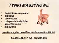 Tynki maszynowe, prace ogólnobudowlane, wykończeniówka