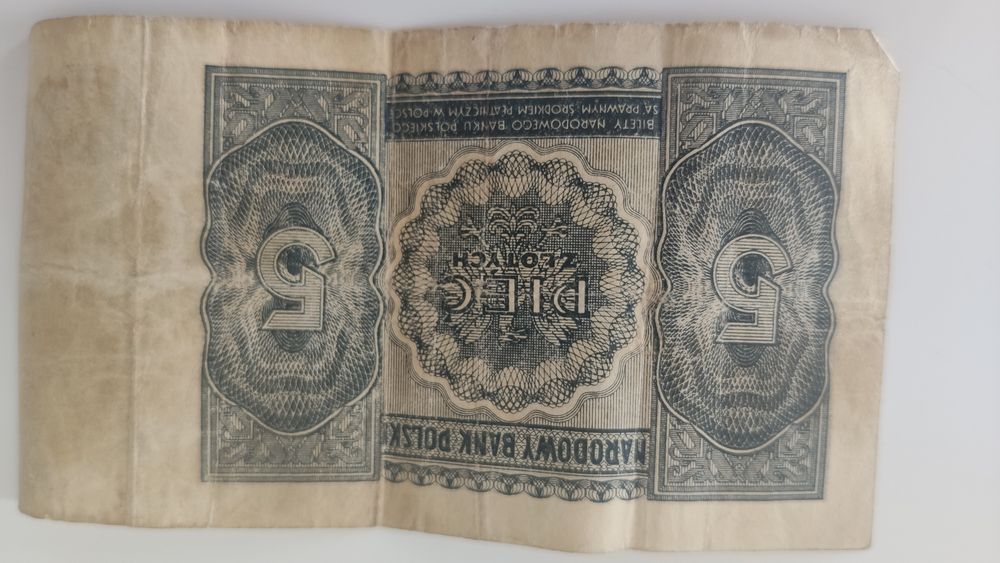 Banknot pięć złotych