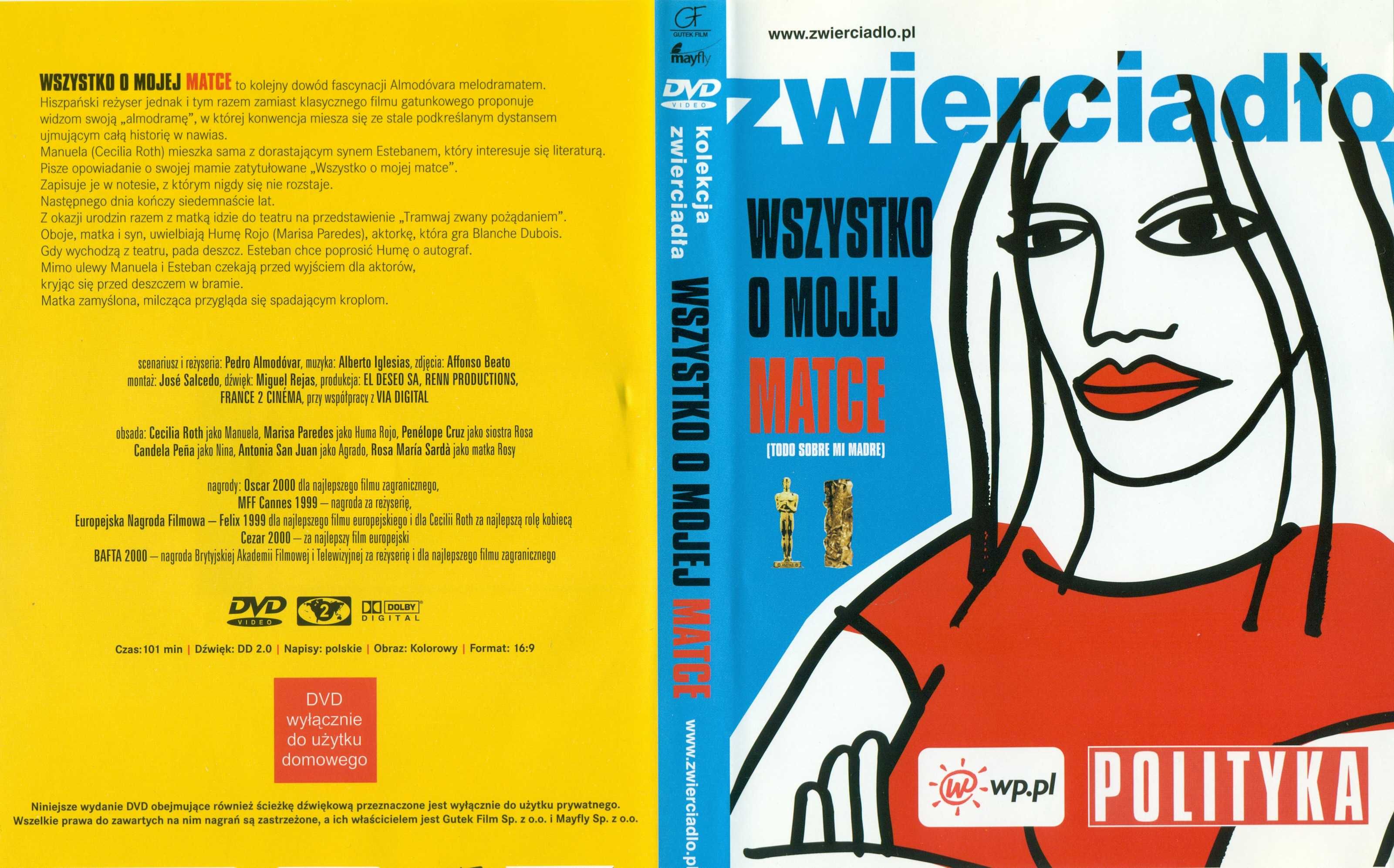 Wszystko o mojej matce, Złe wychowanie, 2 x Pedro Almodovar, DVD