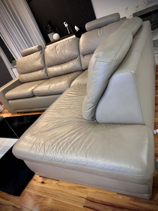 Kanapa skórzana z funkcją spania