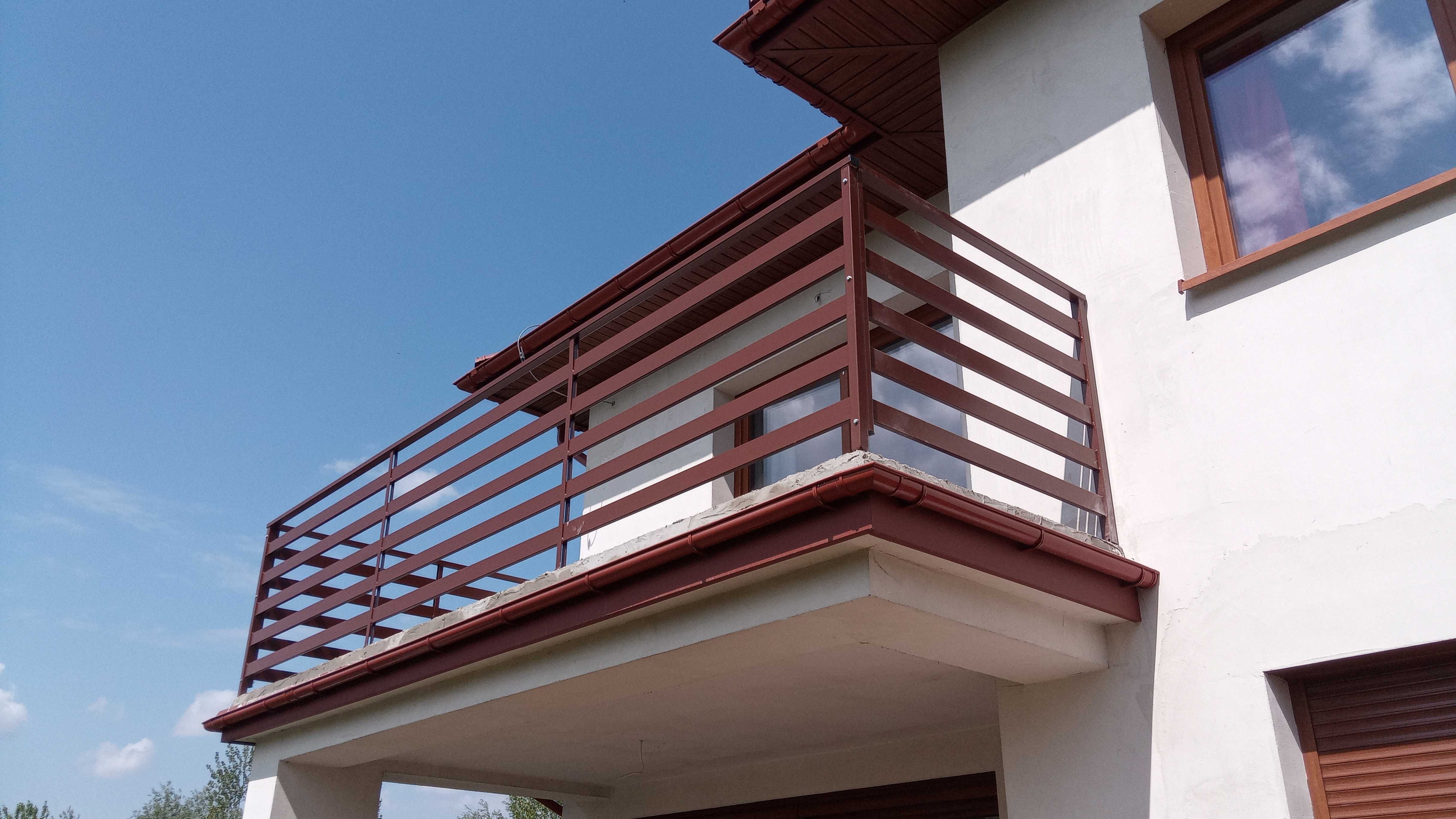Balustrada zewnętrzna balkon nowoczesna poziomo