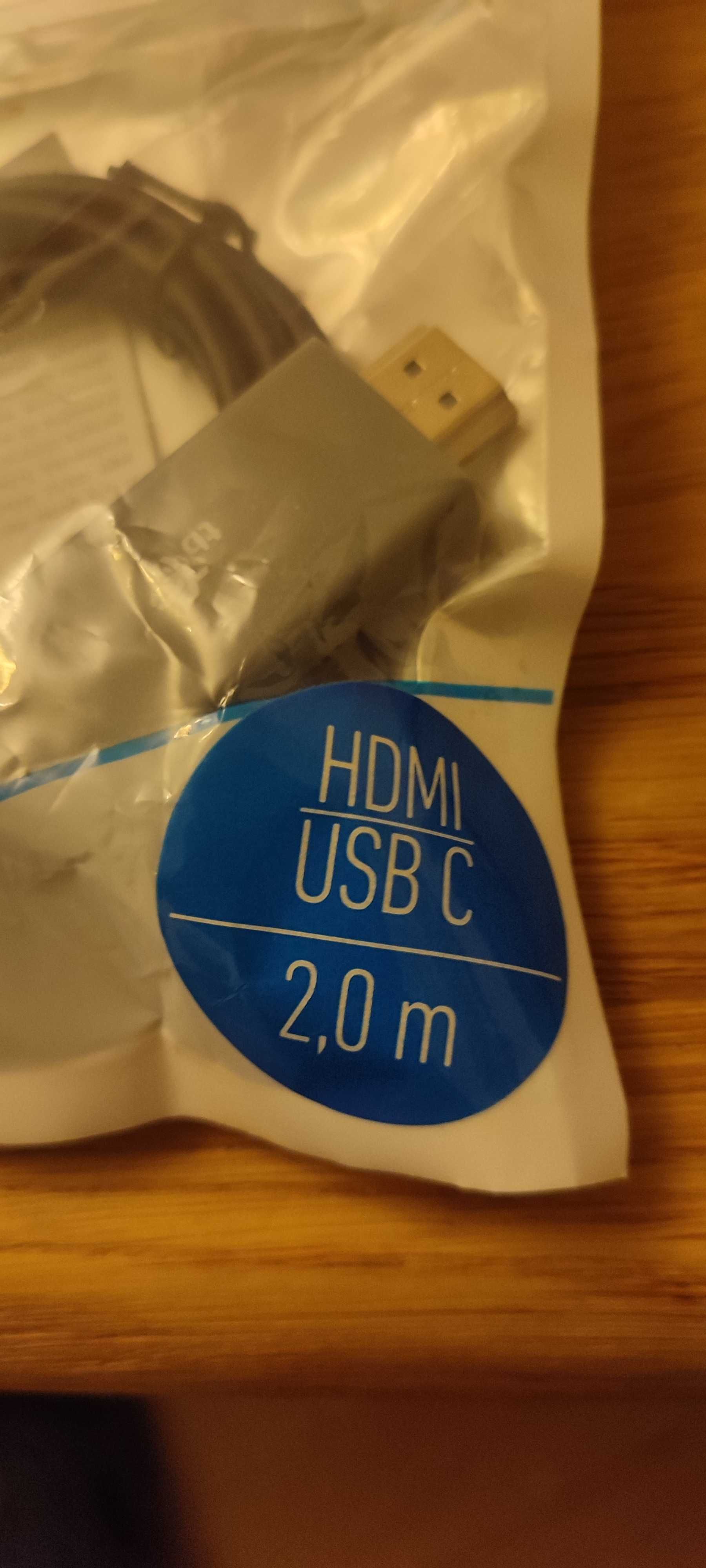 TB Kabel HDMI 2.0V - USB 3.1 typ C Nowy w okazyjnej cenie!