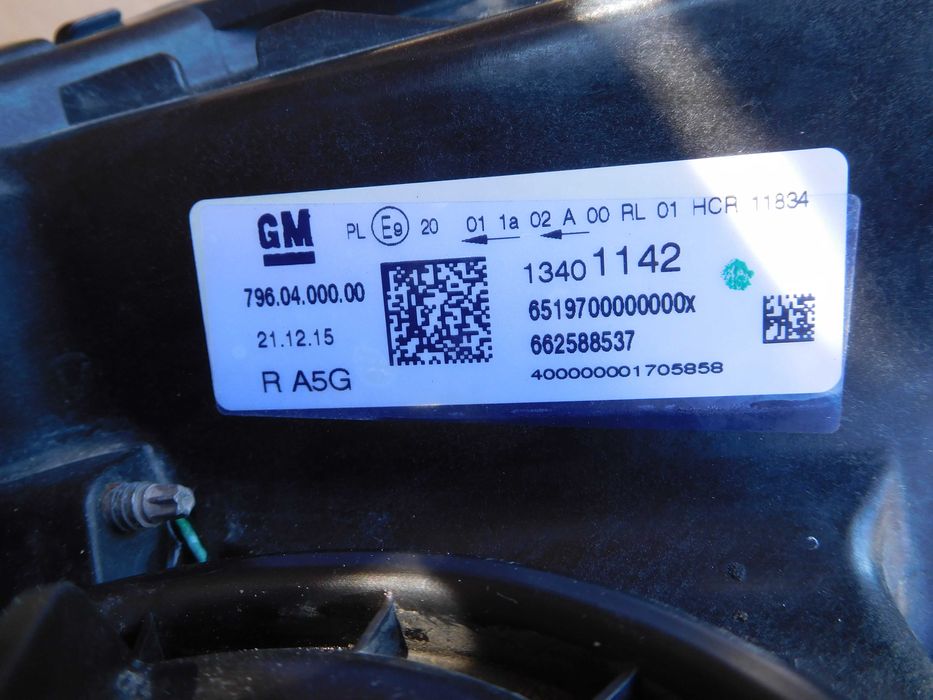 Opel Astra K 5 Lampa prawa soczewka Opel Astra K