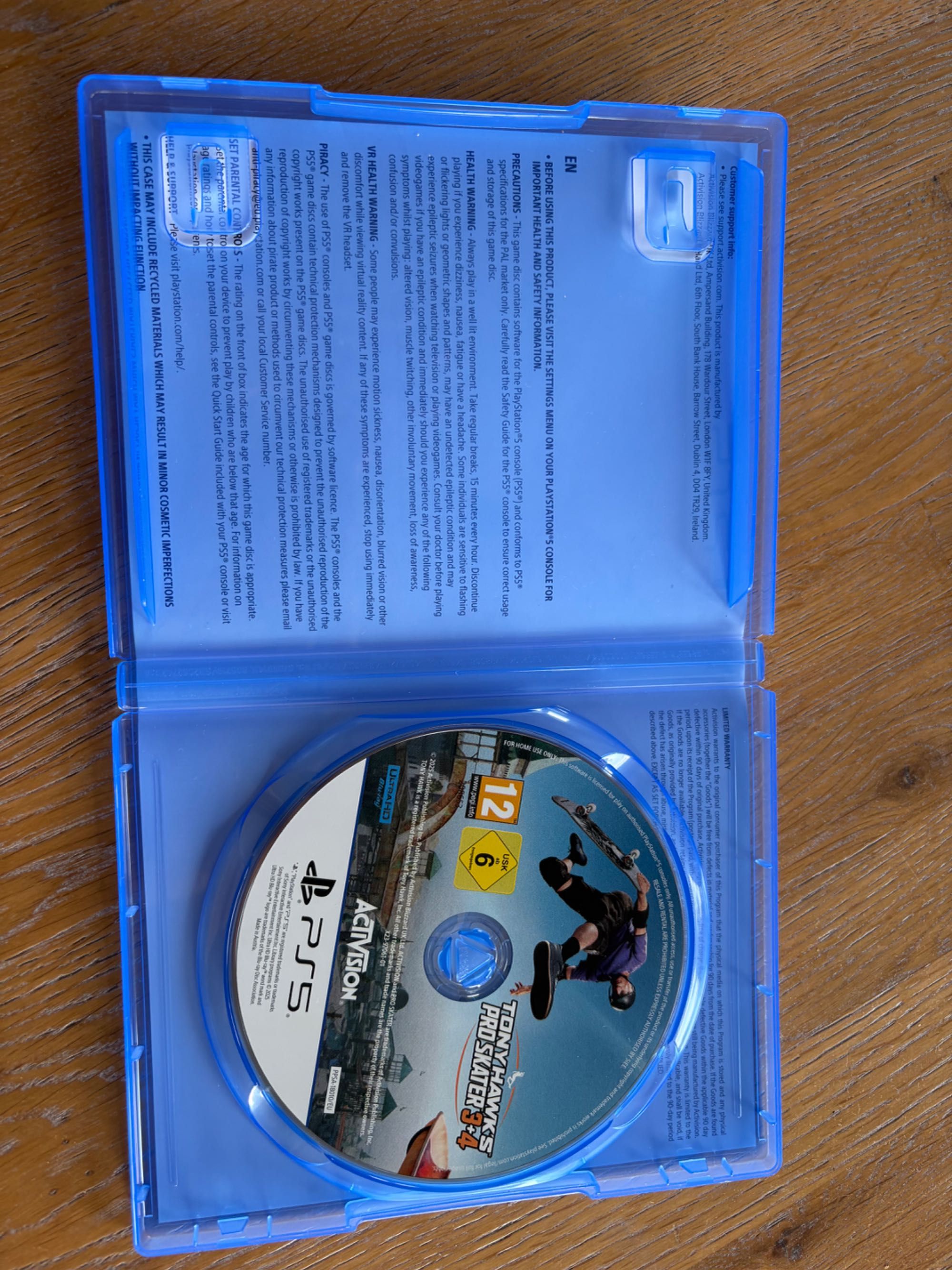 Tony Hawk’s Pro Skater 3+4 PS5