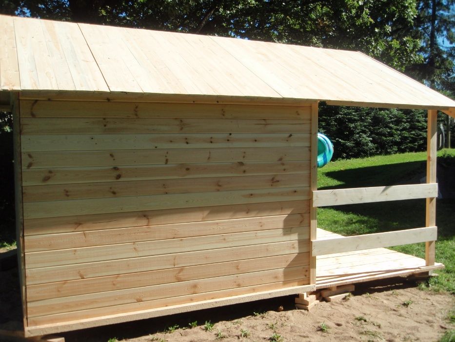 Domek drewniany z tarasem 4m x 3m  Wyprzedaż altanka