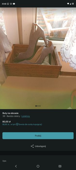 Buty na obcasie używane