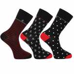 3x skarpety męskie moraj kotwice eleganckie premium czarne bawełna