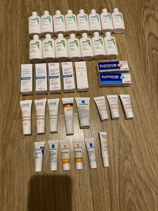 Małe kosmetyki zestaw la roche posay, cerave, svr