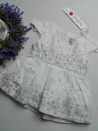 Śliczna sukienka bawełna BOBOLI 6M 68