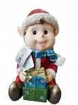 Figurka Skrzat Elf z lampkami LED świąteczna 34cm