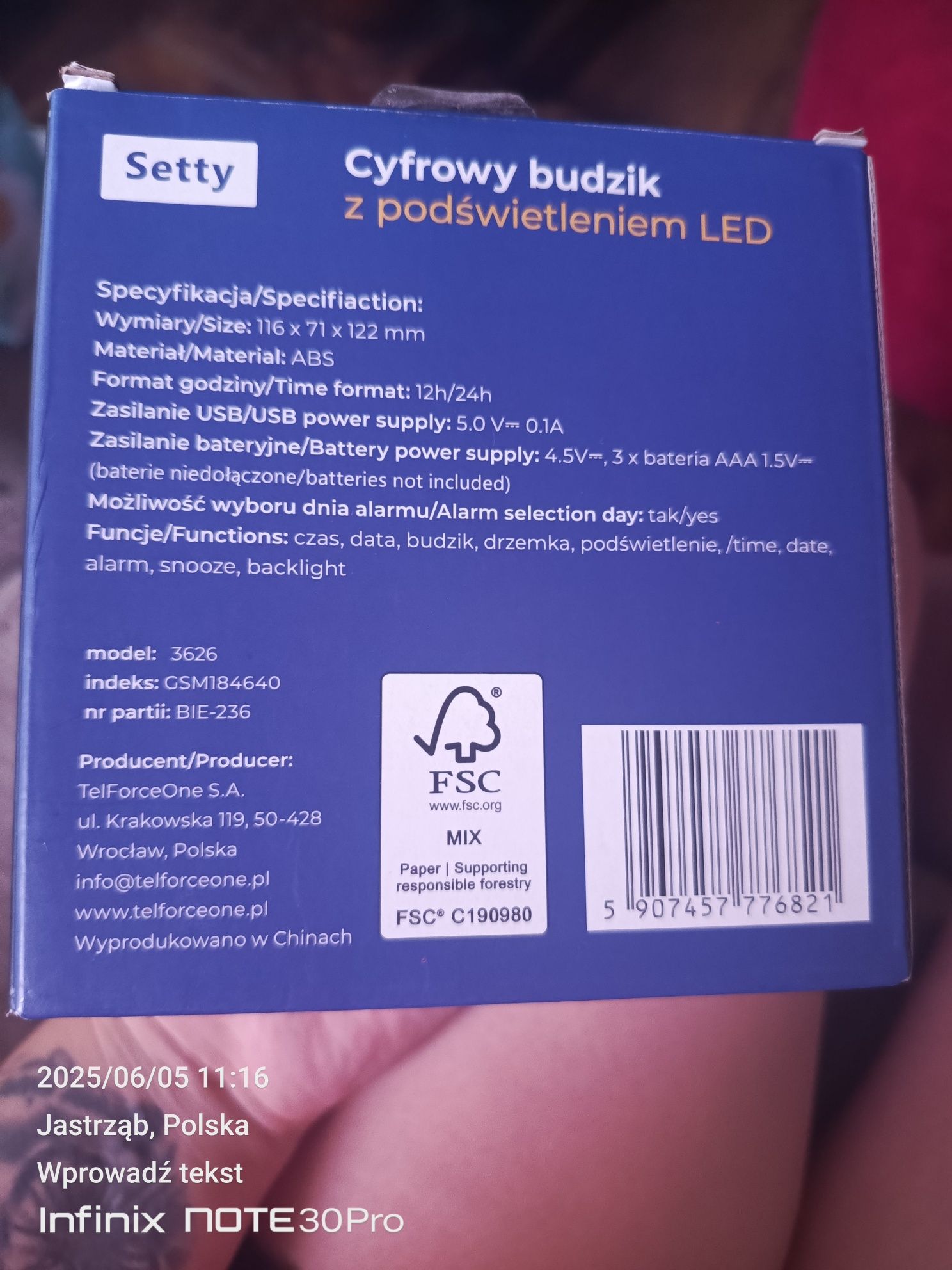 budzik Cyfrowy Led