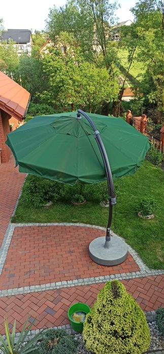 Parasol ogrodowy okrągły Easy Sun 350x305 SunGarden Zielony