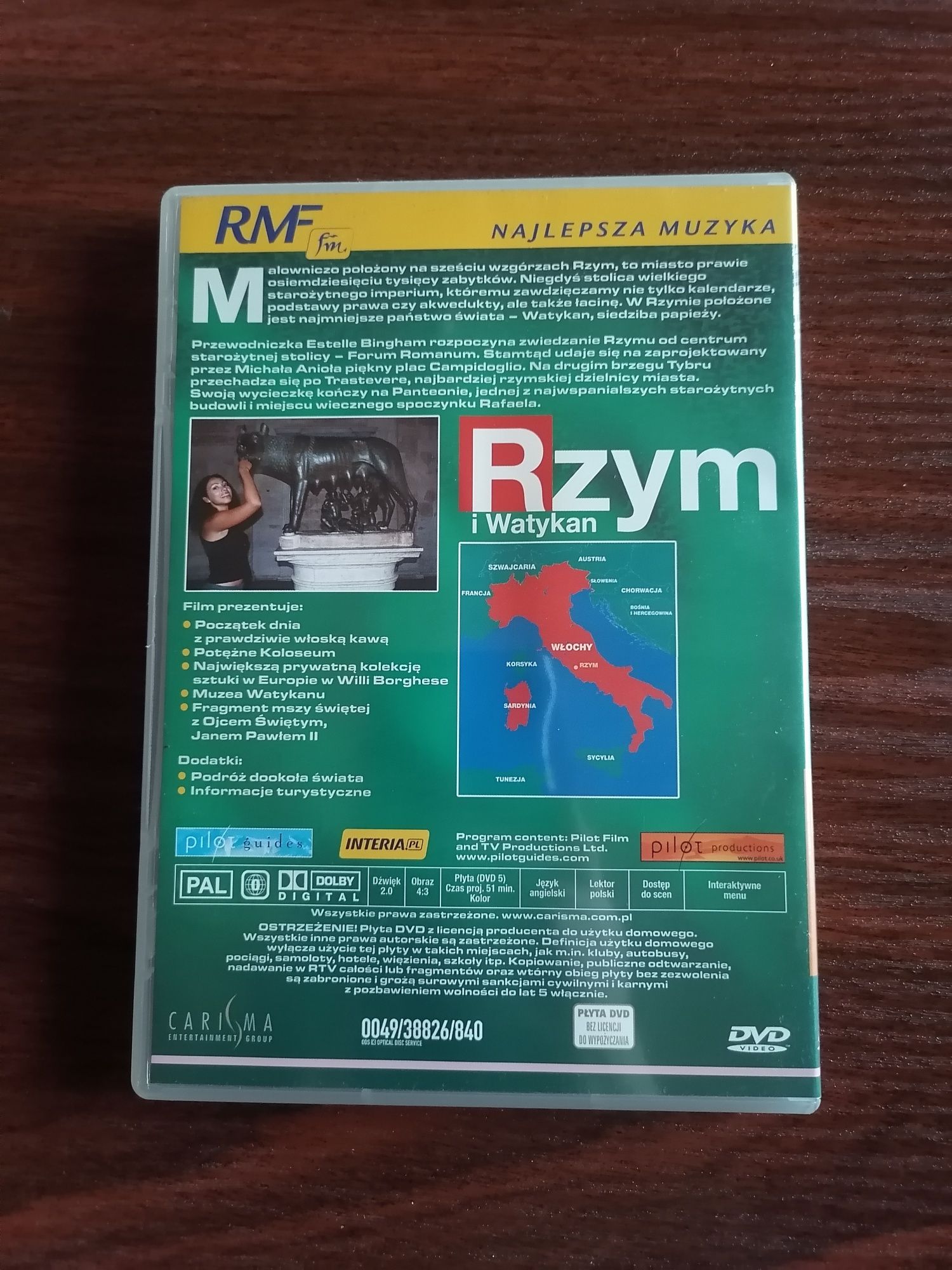 Rzym i Watykan kolekcja Podróże marzeń plyta DVD