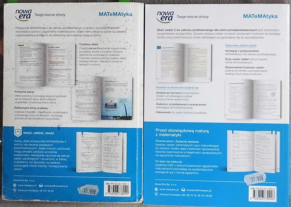 Matematyka 2 , podręcznik i zbiór zadań , Nowa era