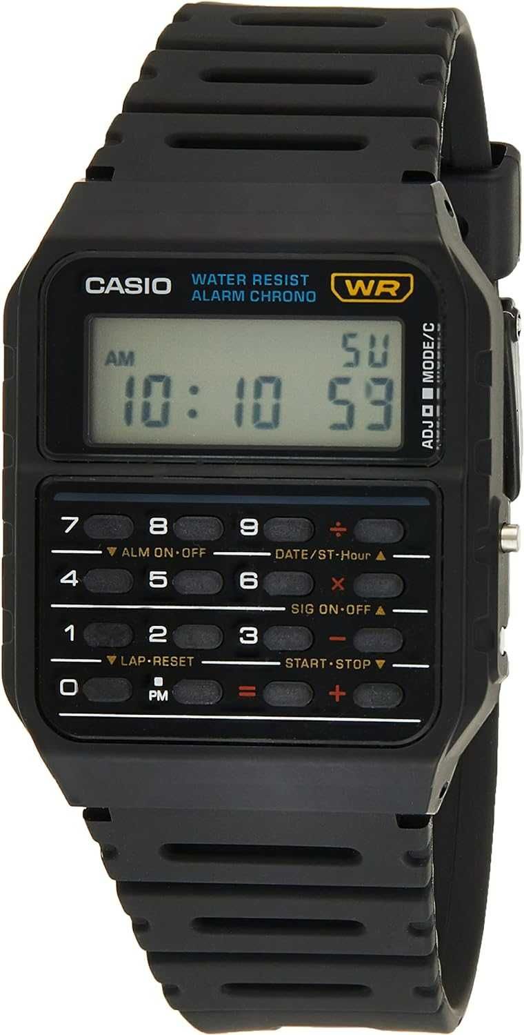 Чоловічий годинник Casio CA-53W-1CR з функцією калькулятора