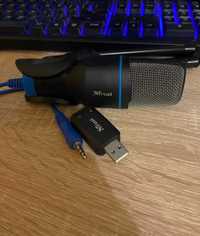 Mikrofon ze statywem marki Trust USB i mini jack