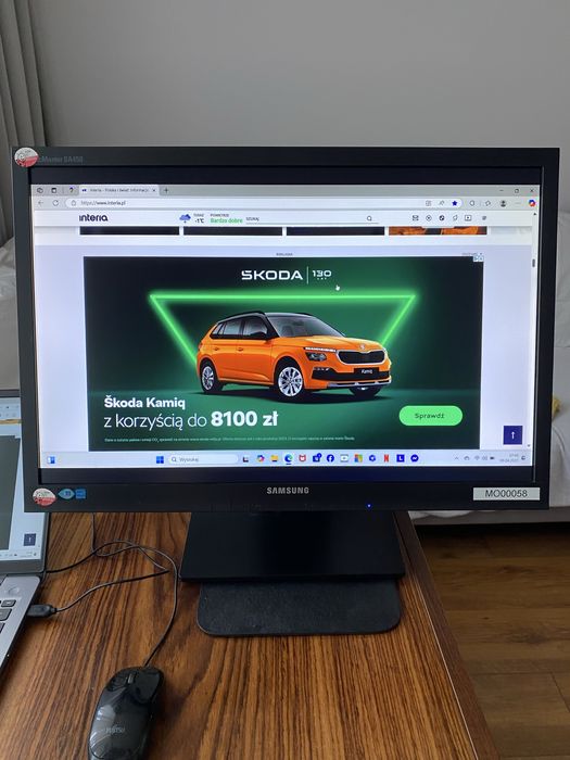 Monitor Samsung SyncMaster SA450 model S22A450BW 22" +kable