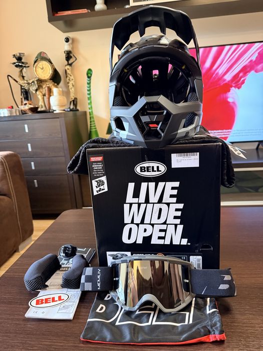 Kask full face BELL SUPER AIR R MIPS SPHERICAL (czarno-szary)