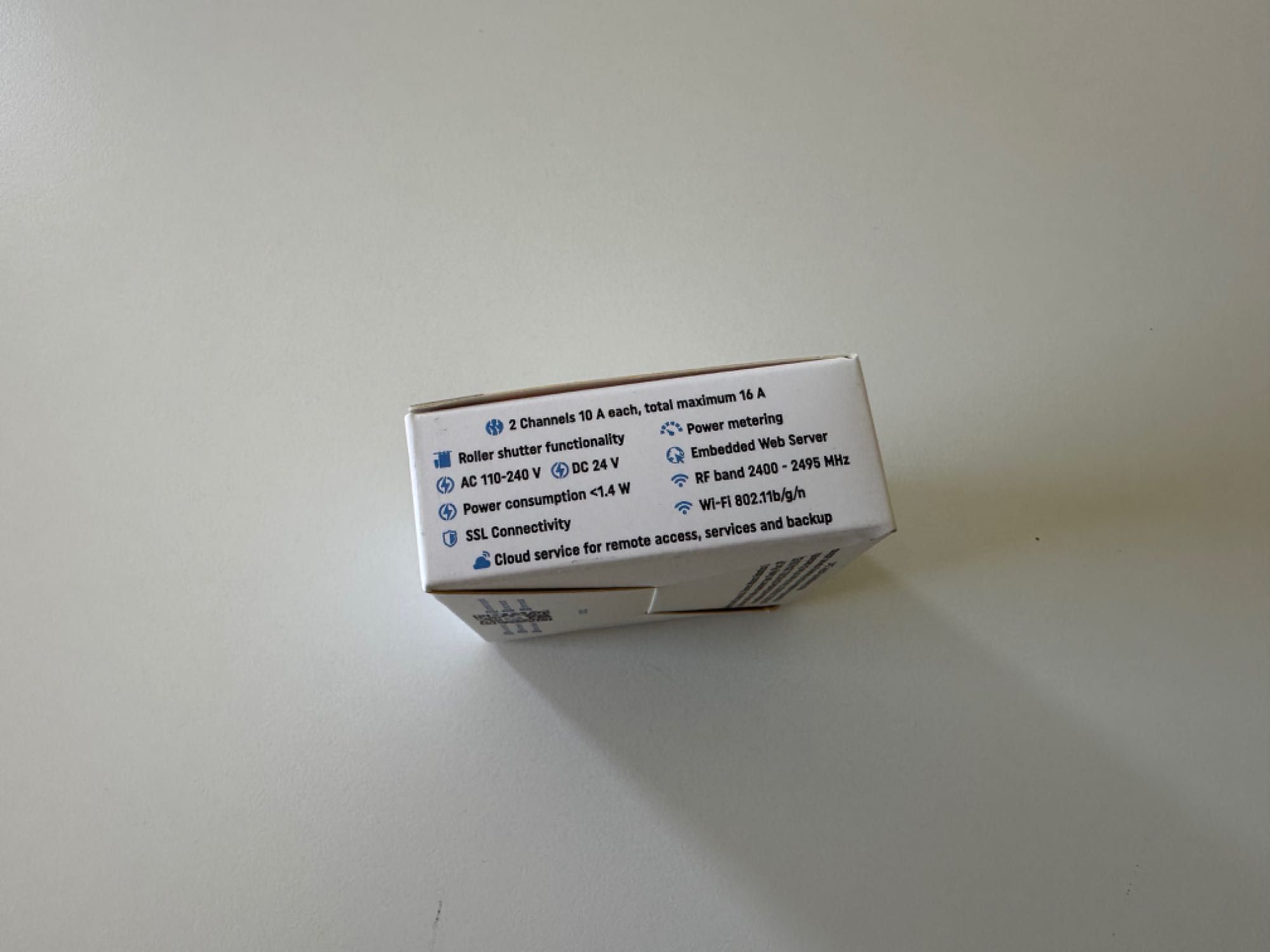 Shelly Plus 2PM Interruptor Duplo com Controlo Estores Novo Caixa