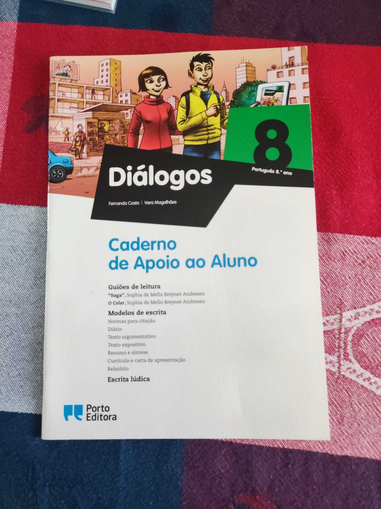 Caderno de Atividades e Caderno de apoio ao aluno. Português 8ºano
