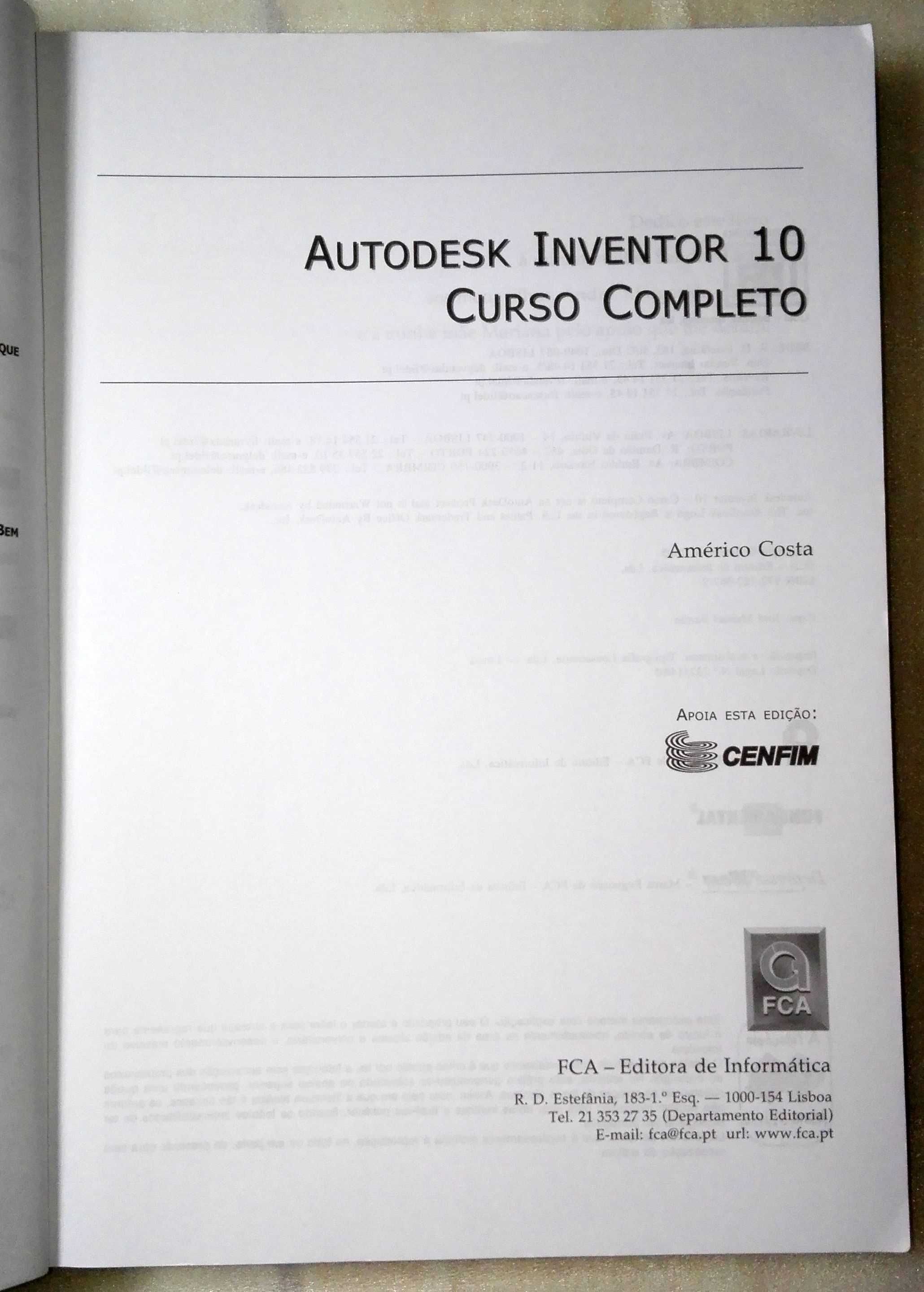 Livro Autodesk Inventor 10 - Curso Completo