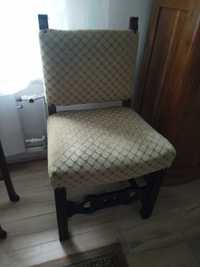Stare, antyczne krzesła - dębowe, tapicerowane - 4sztuki!