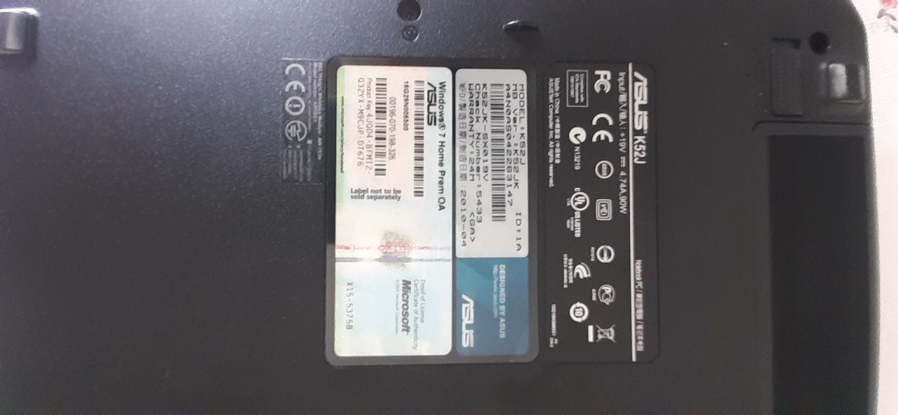 Asus K52J processador i3 8gb ram