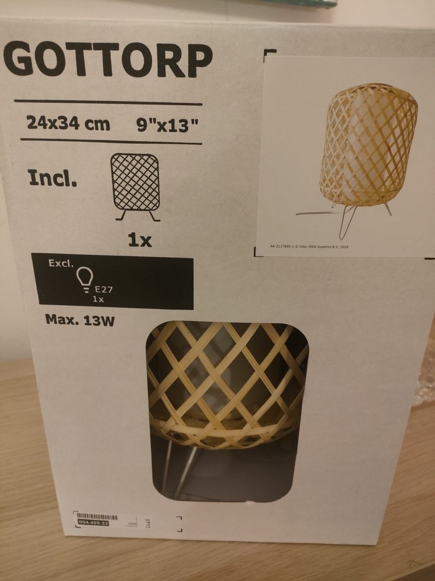 Candeeiro de bambu de mesa de Ikea