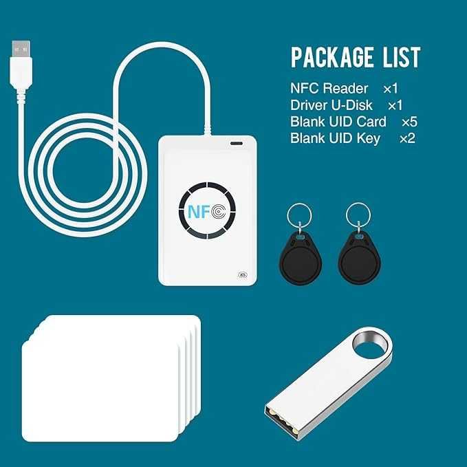 USB NFC RFID Reader Writer czytnik kart Chip RFID Fast NFC Reader