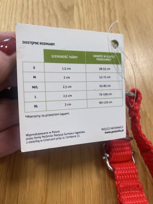 Szelki dla psa EASY WALK roz S nowe z metką