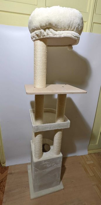 Catherine Drapak dla Kota 54x45x194cm Kremowy DUŻY WYSOKI NAROŻNY Zmod