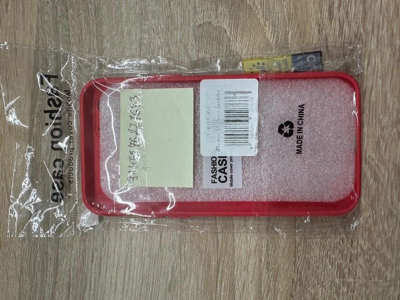 Etui Silikonowe z kieszonką na kartę do iPhone 11 Pro (czerwone)