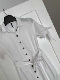 Biała sukienka M 38 moodo nowa bawełniana midi