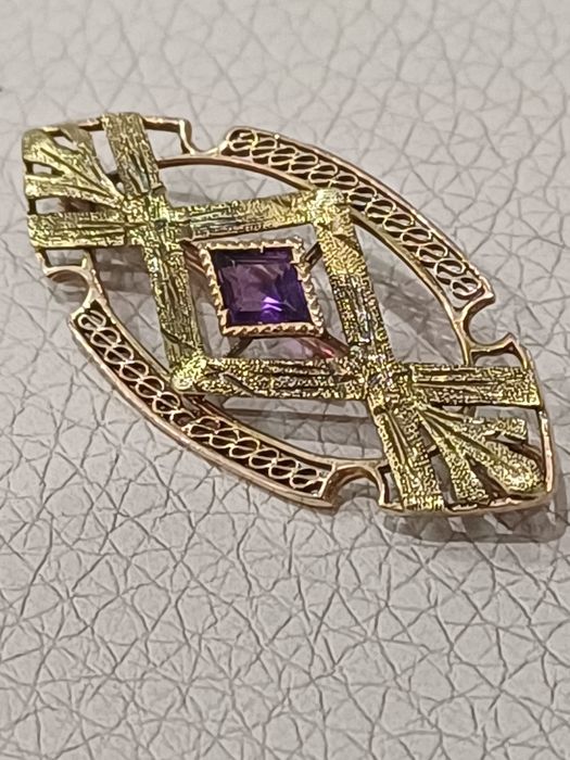 Złota broszka VINTAGE