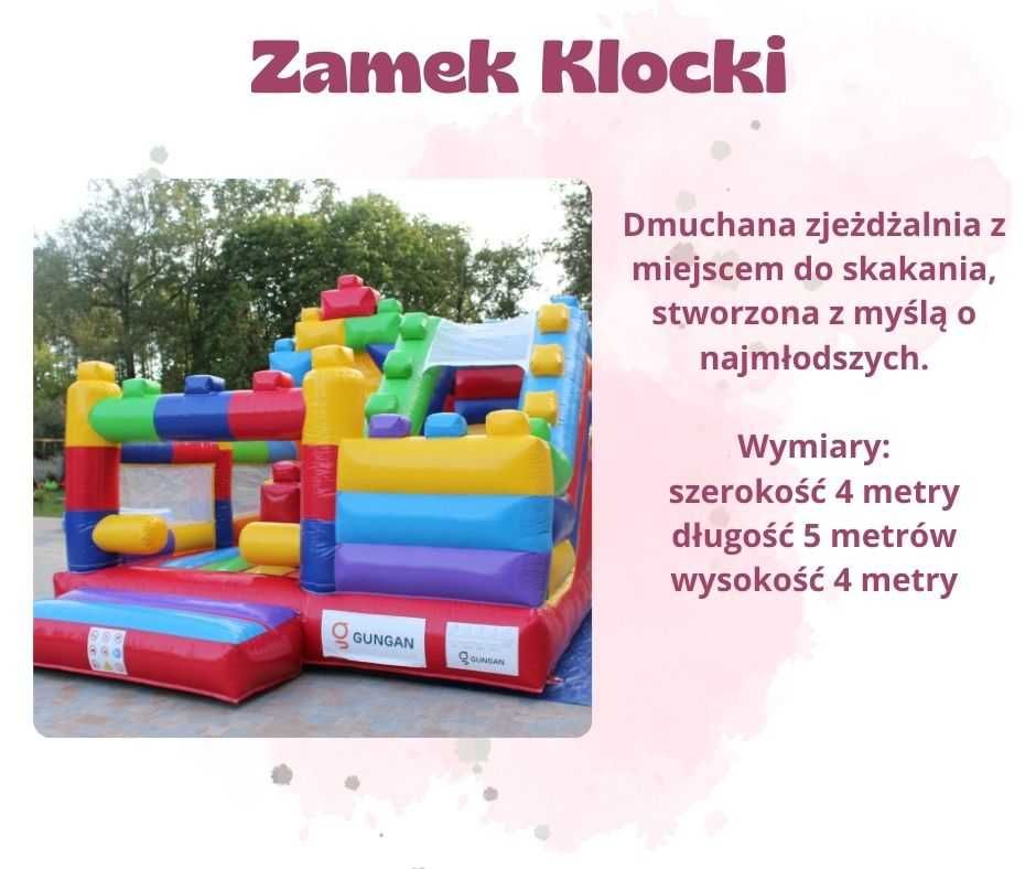 Zjeżdżalnia dmuchana/dmuchaniec/namiot imprezowy/ miś imprezowy/piana