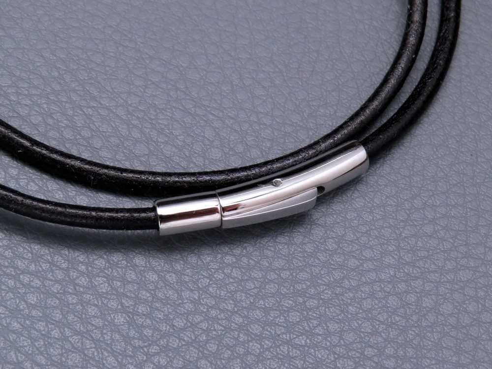 Gruby Rzemień RZEMYK na Szyję + KRZYŻYK Oryginalny BOSTON JEWELLERY
