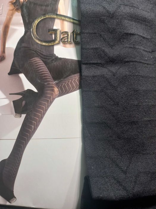Czarne rajstopy Gatta wzór 50 den nowe rozm. S