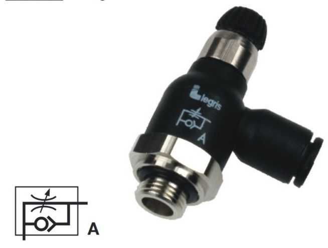 Zawór dławiąco-zwrotny regulacji przepływu pneumatyczny do siłowników