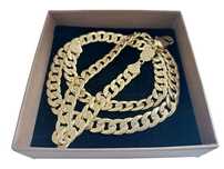 Złoty Łańcuszek Pancerka Frezowany Gold Plated 18K 52cm 8mm