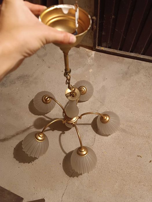 Candeeiro Teto Dourado
