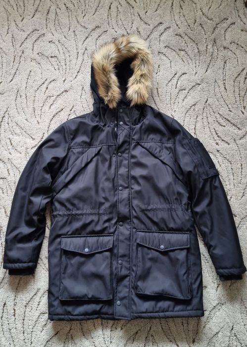 куртка парка чорна Bershka L/XL