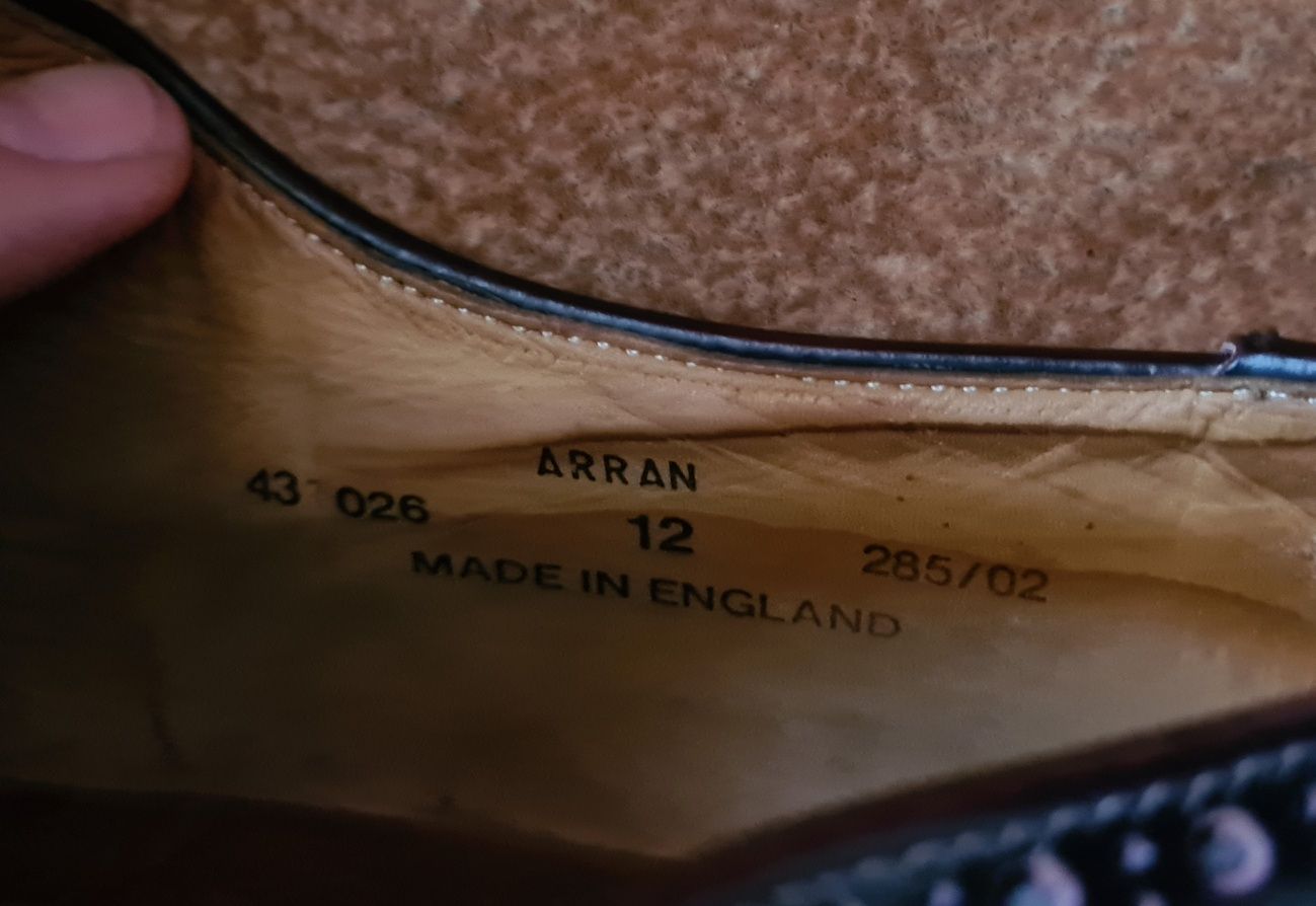 Мужские кожаные туфли бордовые оксфорды броги 46 47 размер 12 марсала