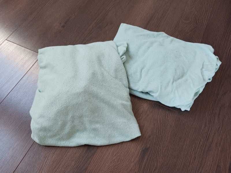 Prześcieradła frotte z gumką miętowe 120x60 cm - 2 szt - z gumką