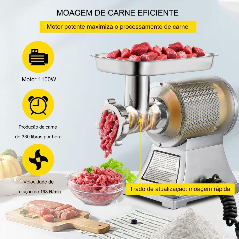 Moedor de Carne Elétrico  - 3-76 kg/min - 650W