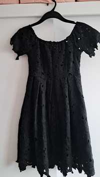 Sukienka gipiura czarna boohoo 38 M hiszpanka święta sesja
