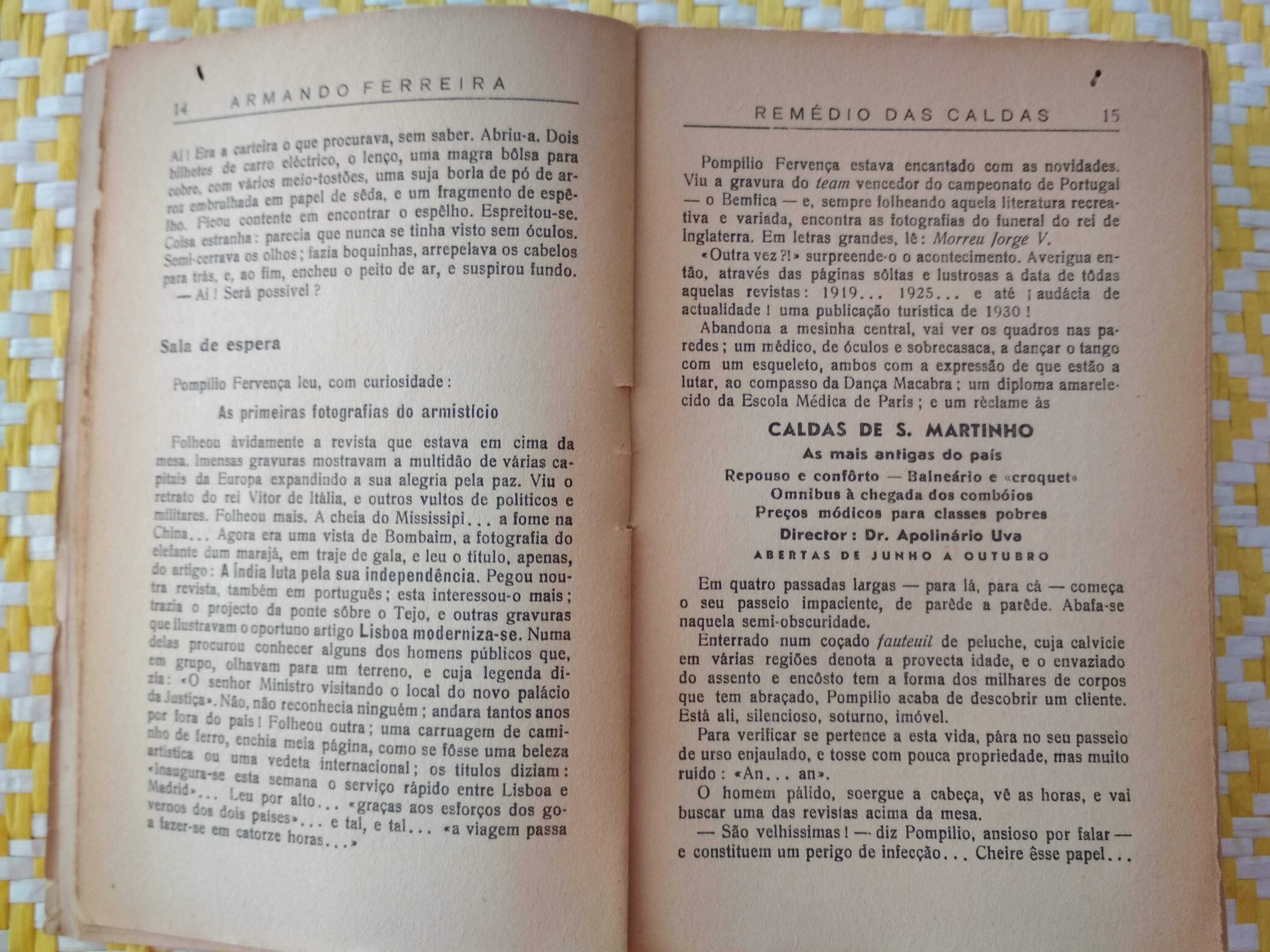 REMÉDIO DAS CALDAS
Novela Humorística e medicinal.