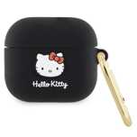Hello Kitty HKA33DKHSK Airpods 3 coverczarny/black Silicone 3D Kitty