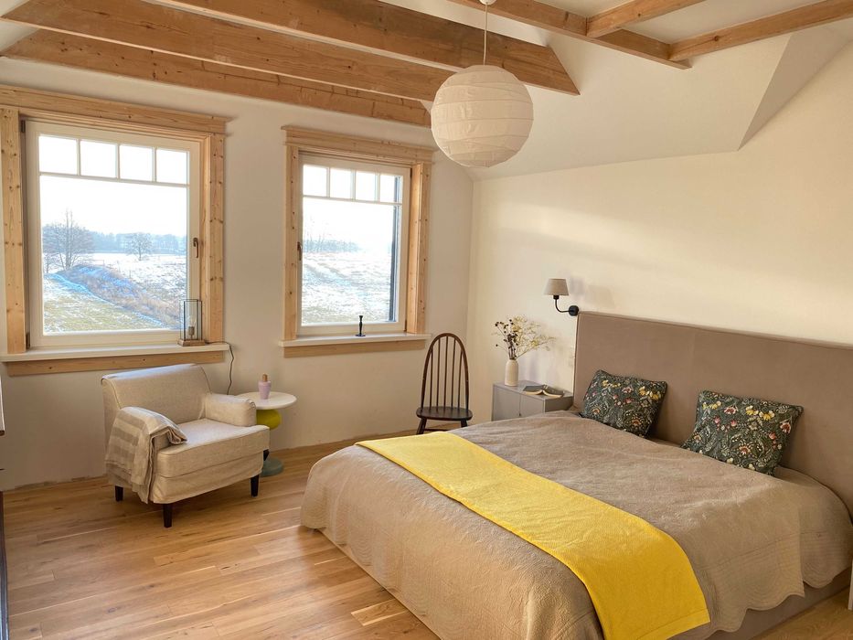 Dom 155m na Mazurach nad brzegiem jeziora- linia brzegowa