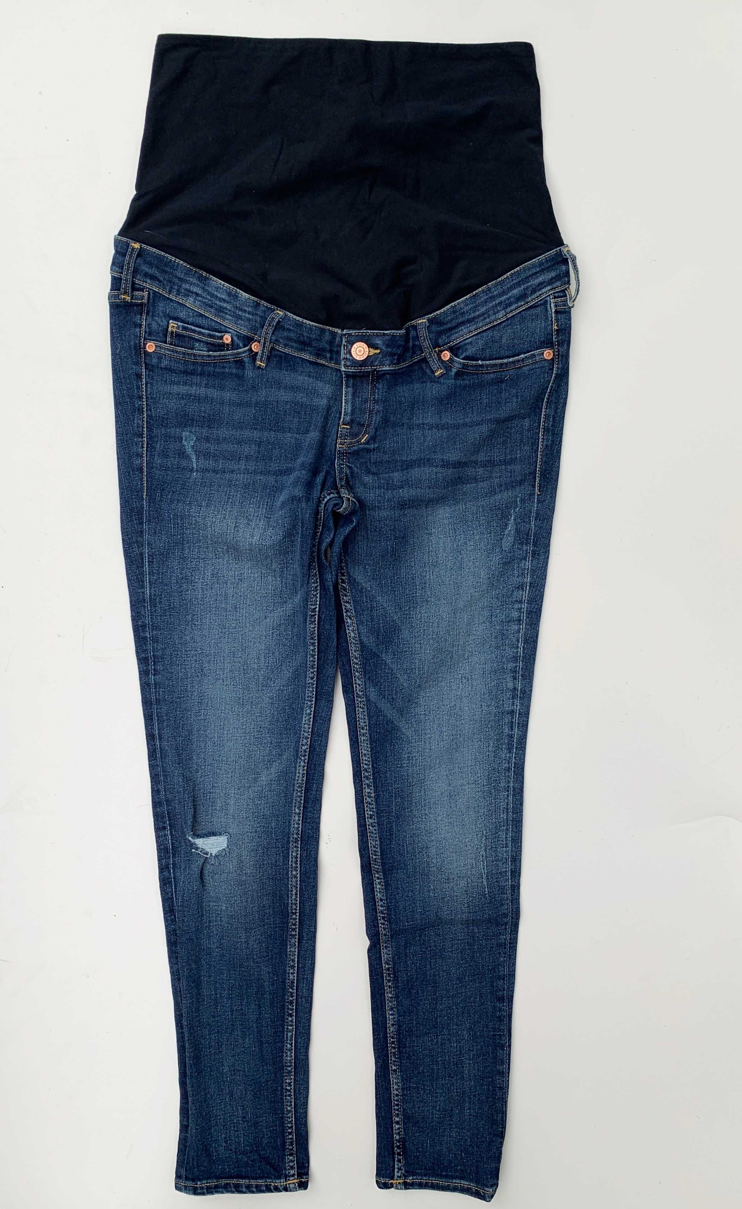 Spodnie H&M Mama Skinny L 40 Dzinsowe Ciążowe Jeansy